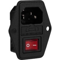 Main product image for IEC AC Power Jack Chassis Mount with Switch and Fus 090-978